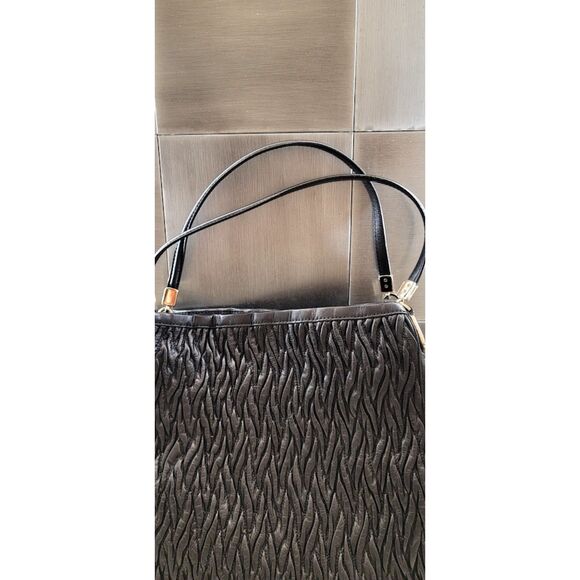 Coach Back Maddison Textured Leather Shoulder Bag Hobo Style Lattice Leather Bag - Picture 12 of 13